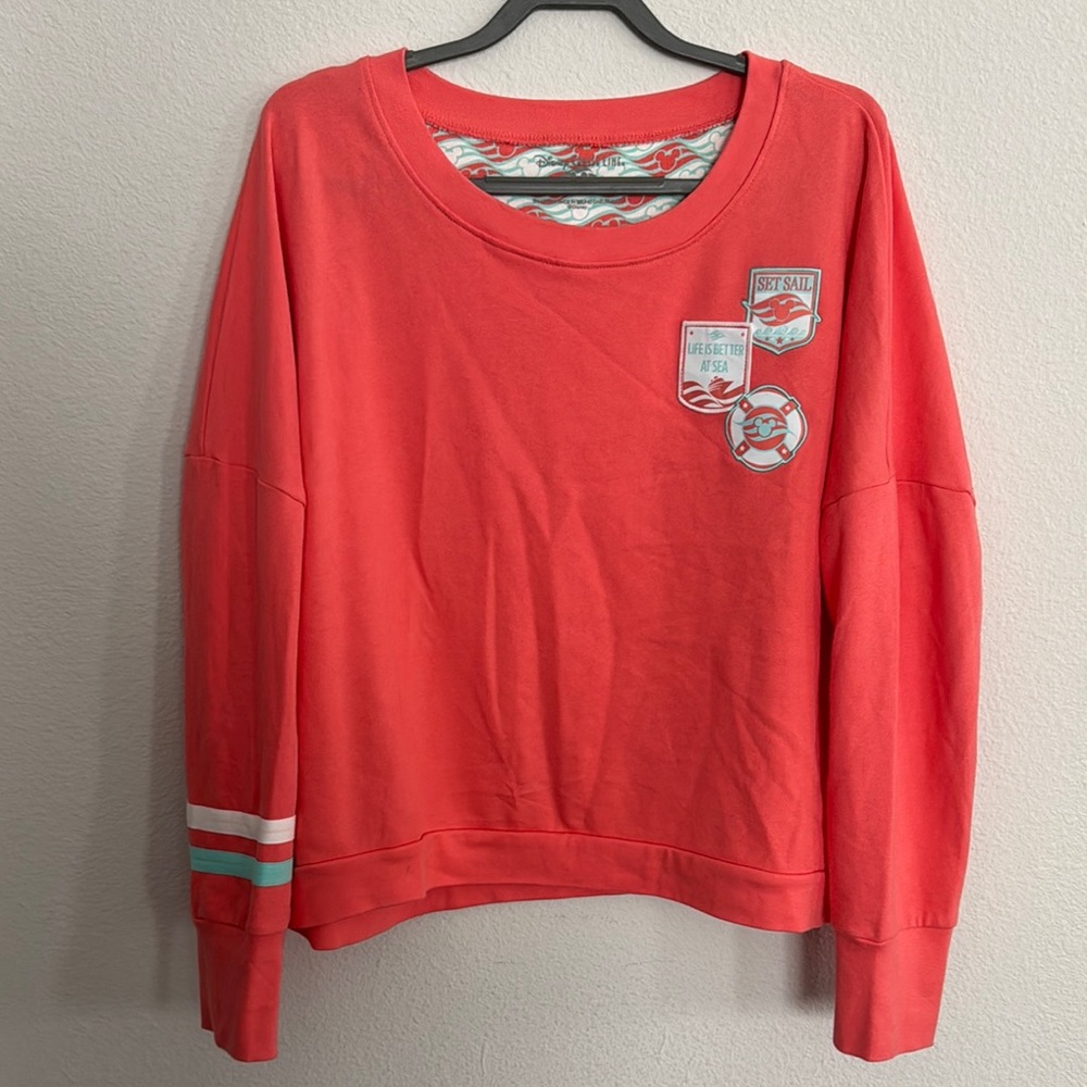 Disney Cruise Line Coral Cropped Sweatshirt